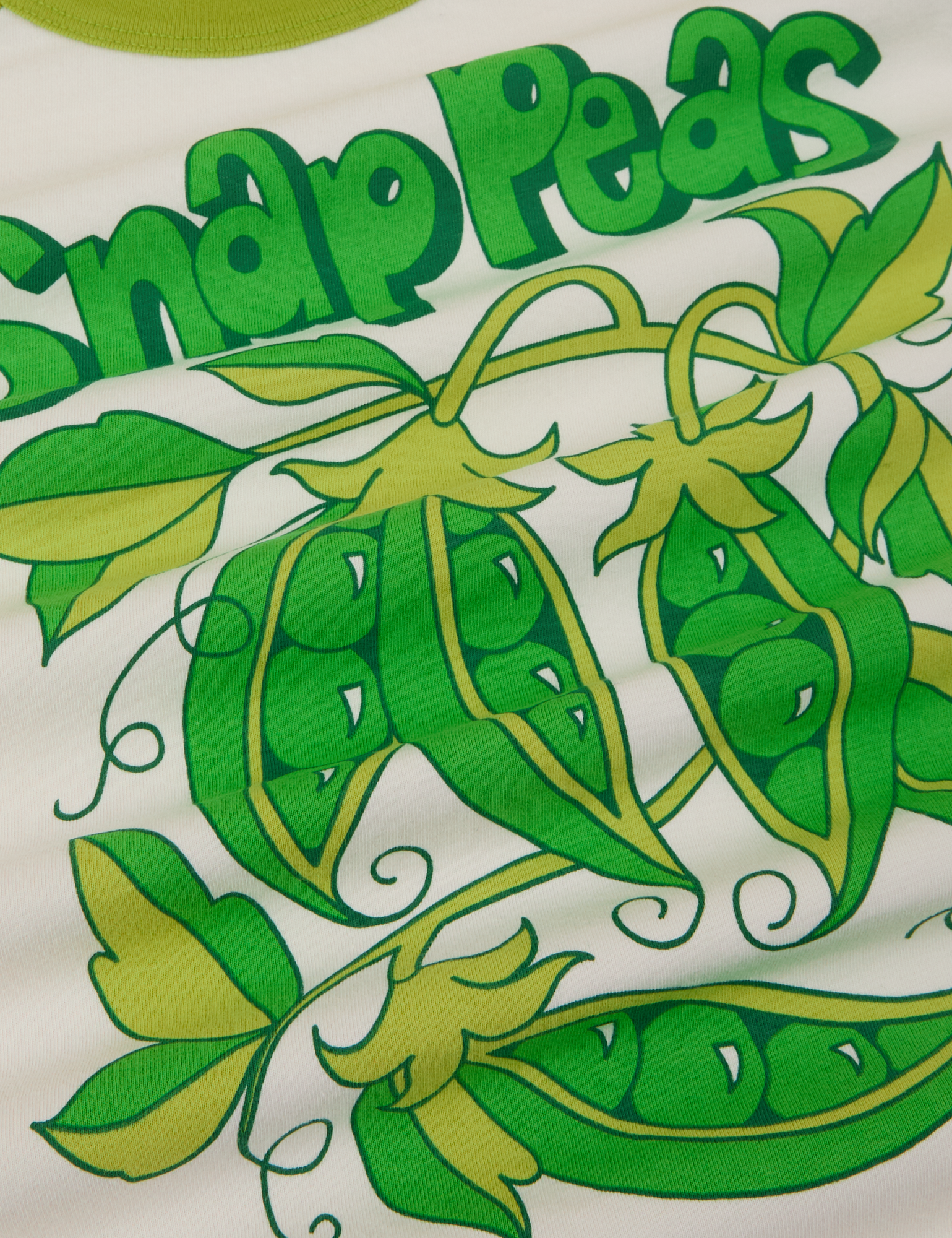 Close up of snap pea graphic