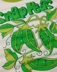 Close up of snap pea graphic
