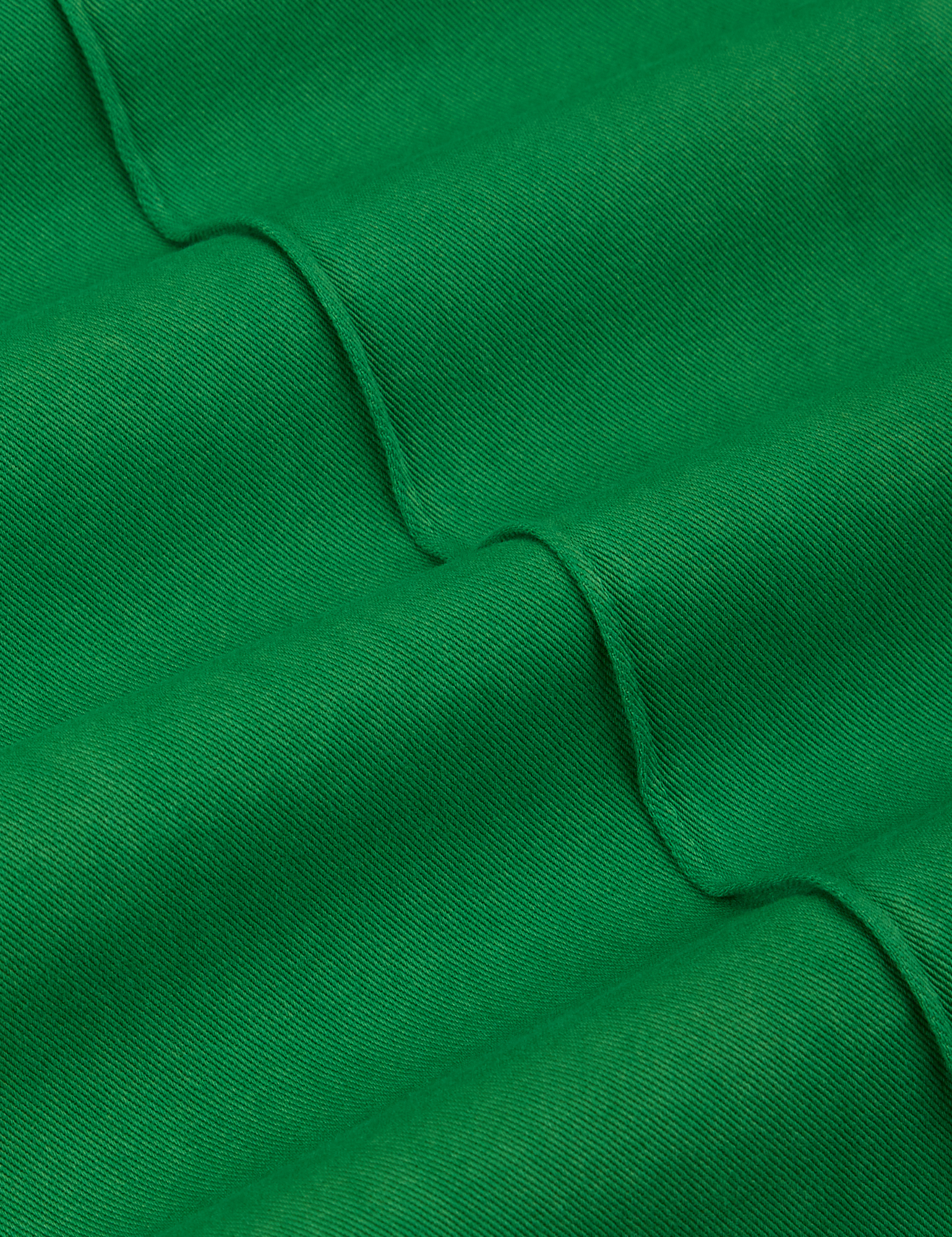 Western Pants in Forest Green fabric detail close up