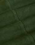 Denim Work Jacket in Evergreen fabric detail close up