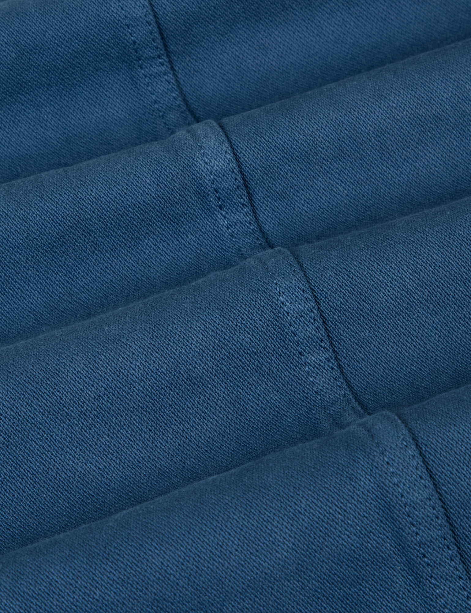 Denim Work Jacket in French Blue fabric detail close up