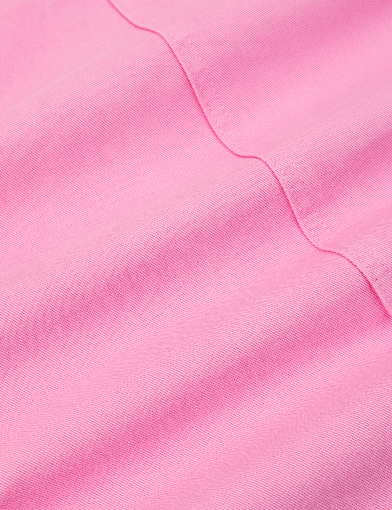 Classic Work Shorts in Bubblegum Pink fabric detail close up