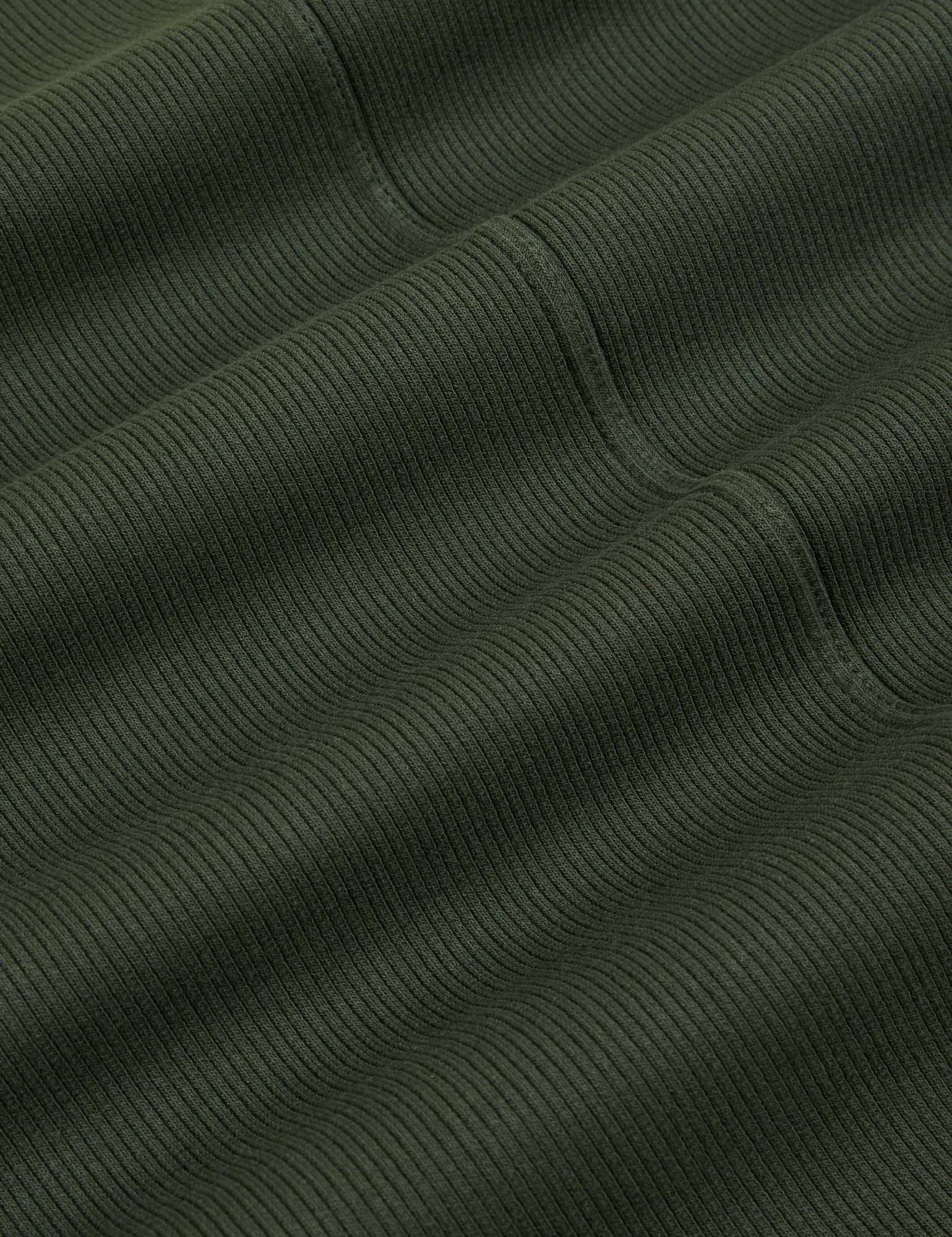 Wrap Top in Swamp Green fabric detail close up