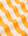 Lemon Stripe Jumpsuit fabric detail close up