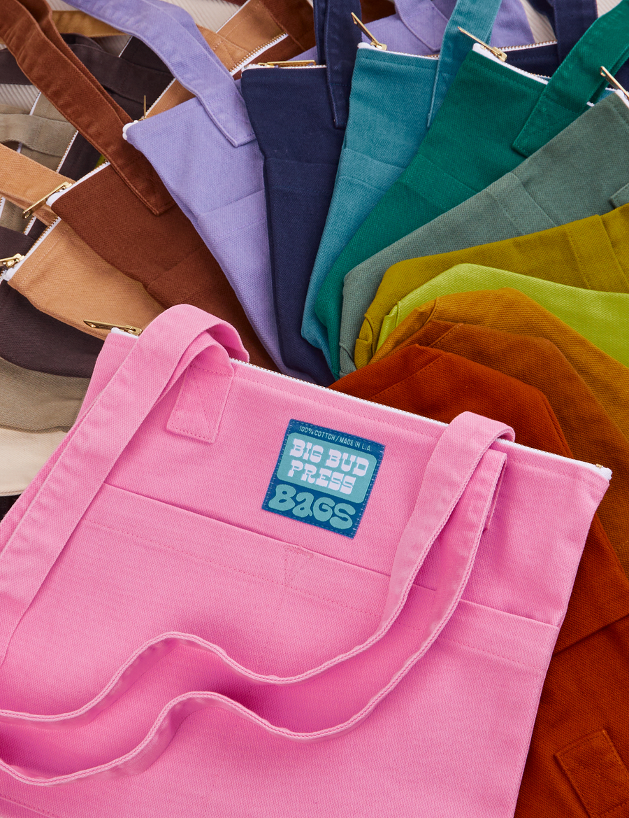 Over-Shoulder Zip Mini Tote in a rainbow of colors