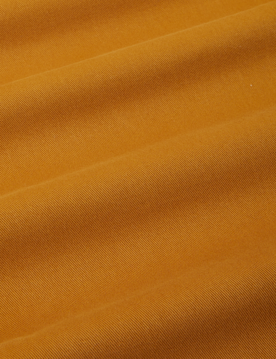 Classic Work Shorts in Spicy Mustard fabric detail close up