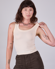 Tank Top in Vintage Tee Off-White on Alex