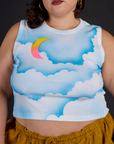 Close out the Morning Moon Airbrush Muscle Tee on Kristen