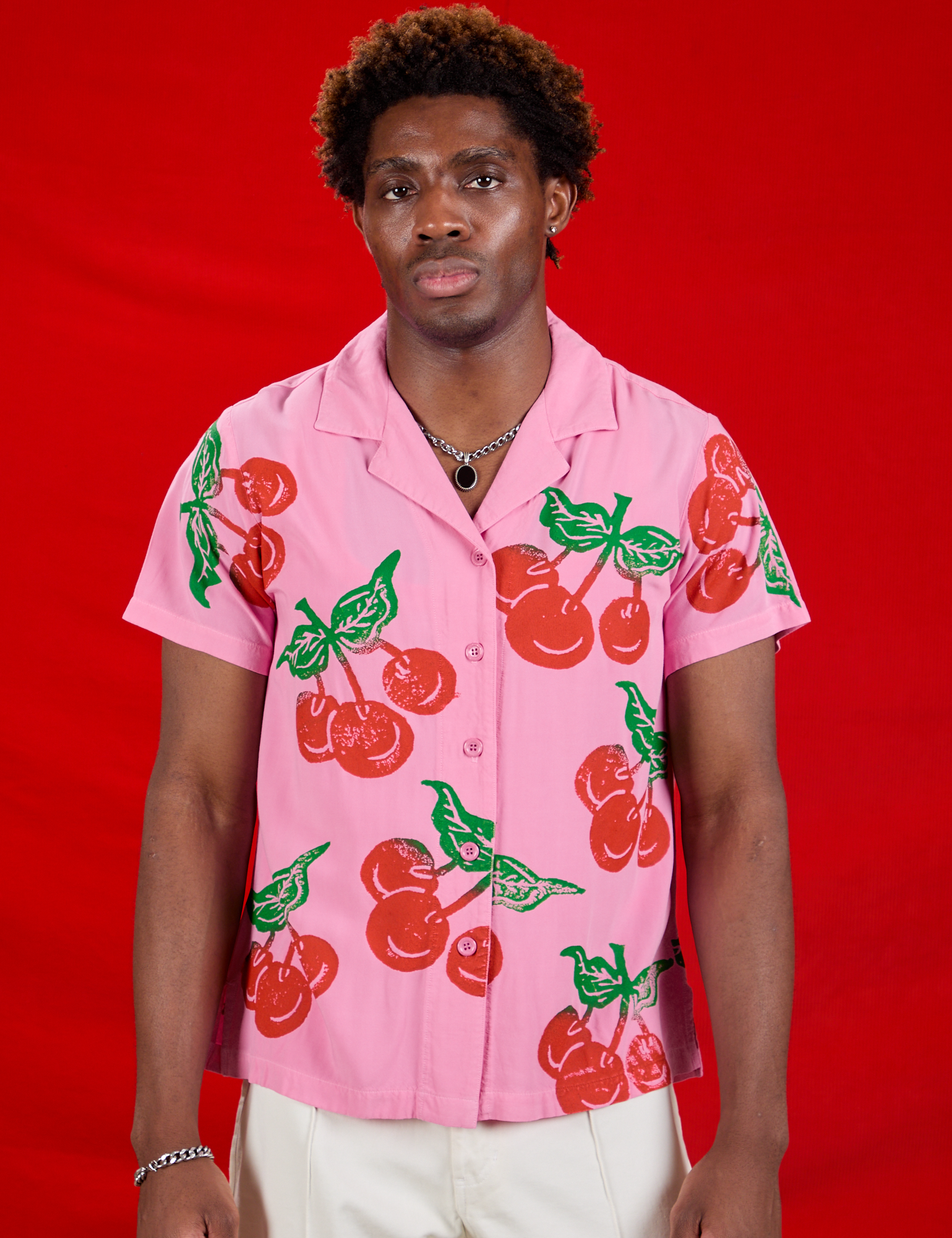 Cherry Pantry Button-Up on Isaac
