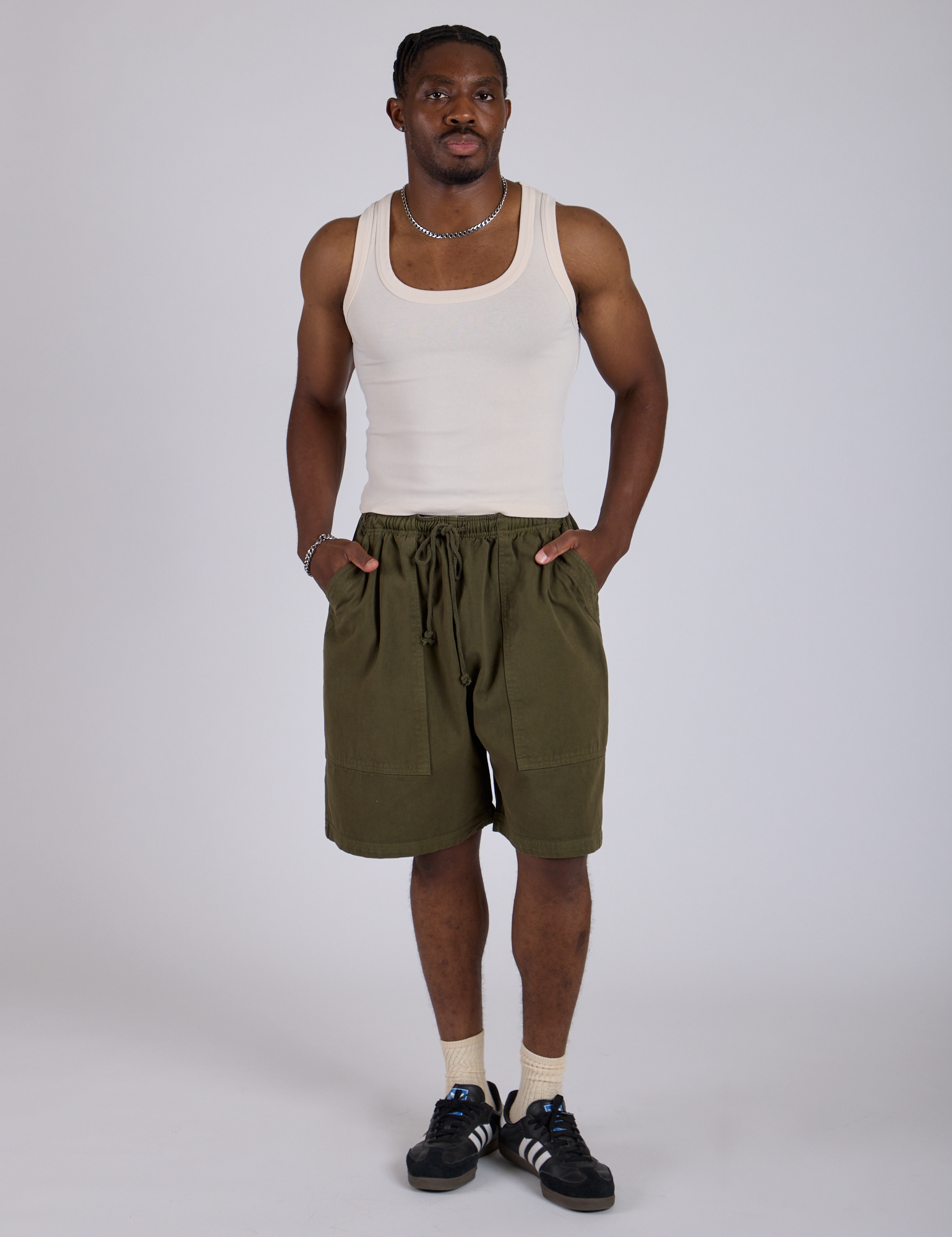 Drawstring Shorts - Surplus Green