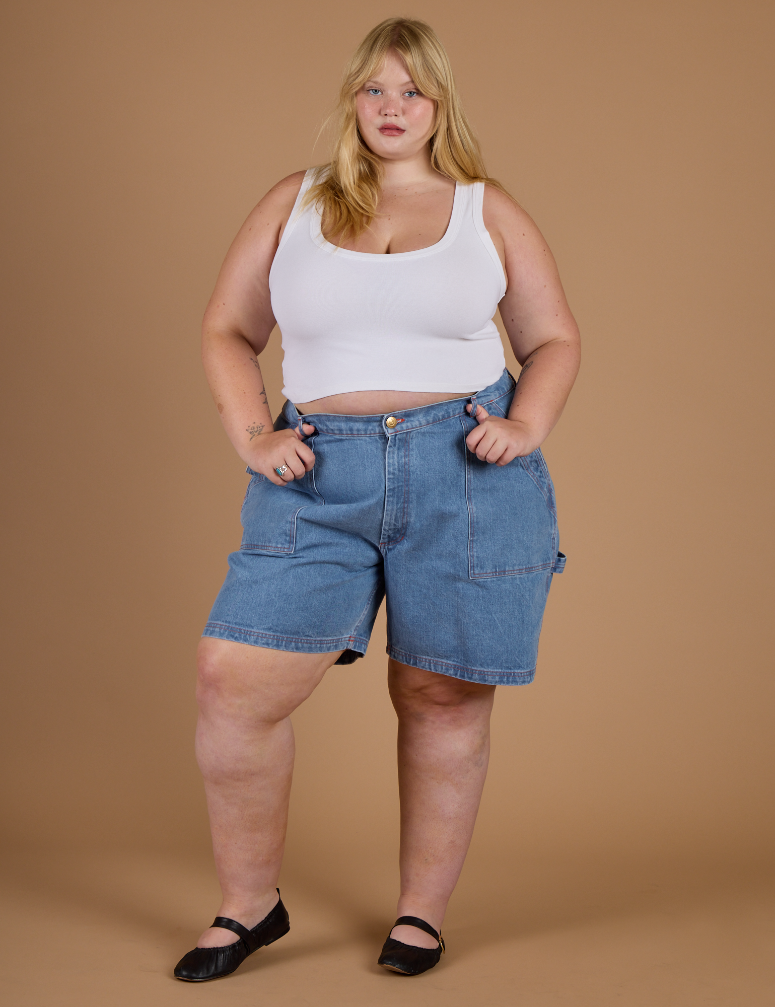 Carpenter Shorts - Medium Wash
