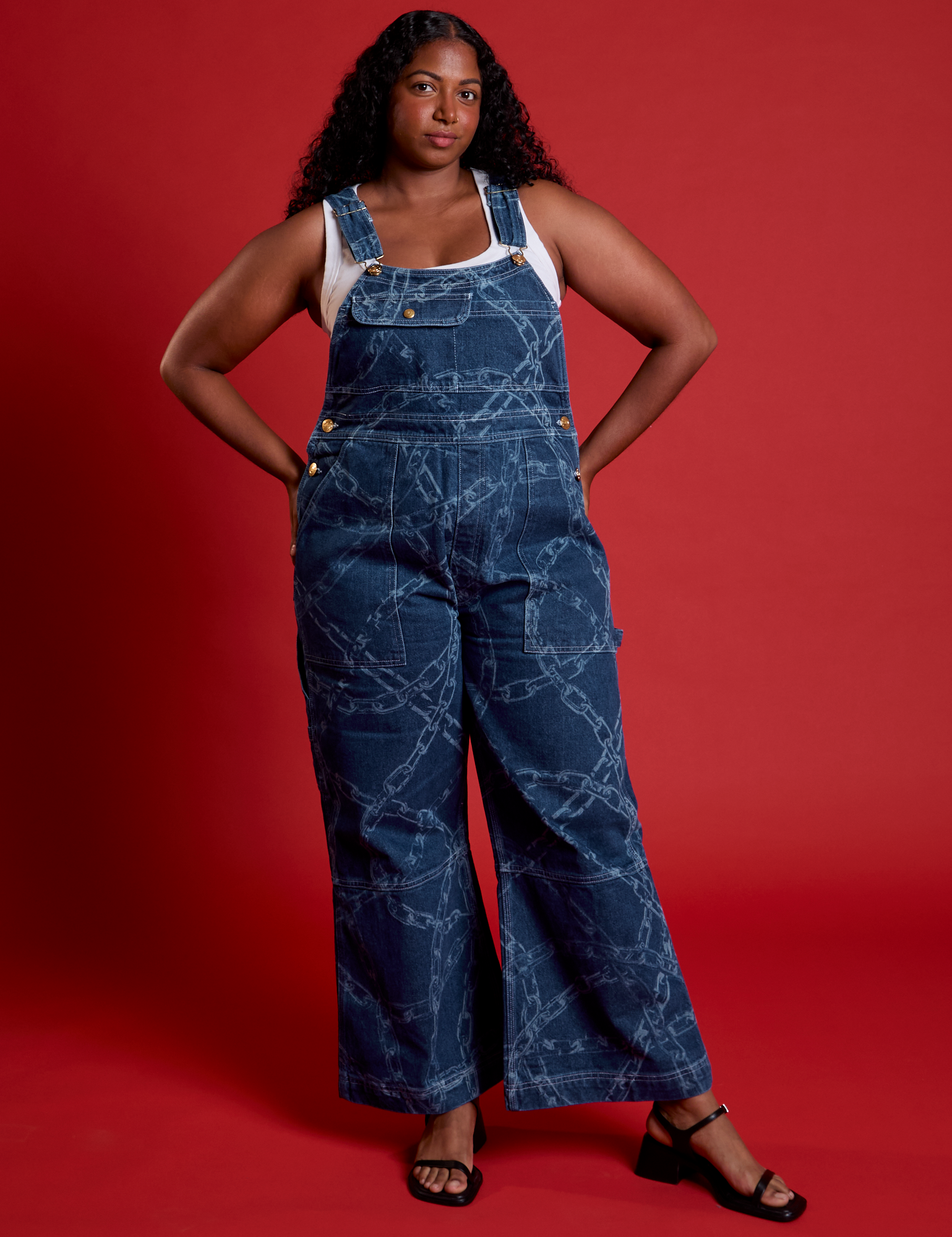 Carpenter Overalls in Chain Link on Meghna