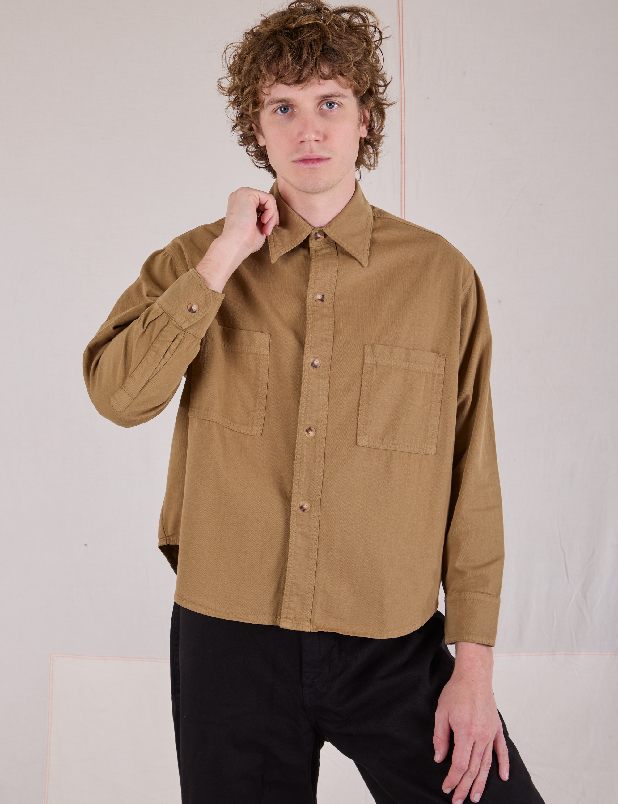 Cropped Overshirt - Desert Brown – BIG BUD PRESS Cropped Overshirt - Desert Brown – BIG BUD PRESS