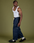 TRY-A-STYLE - Denim Drop Pocket Pants - Dark Wash *FINAL SALE*