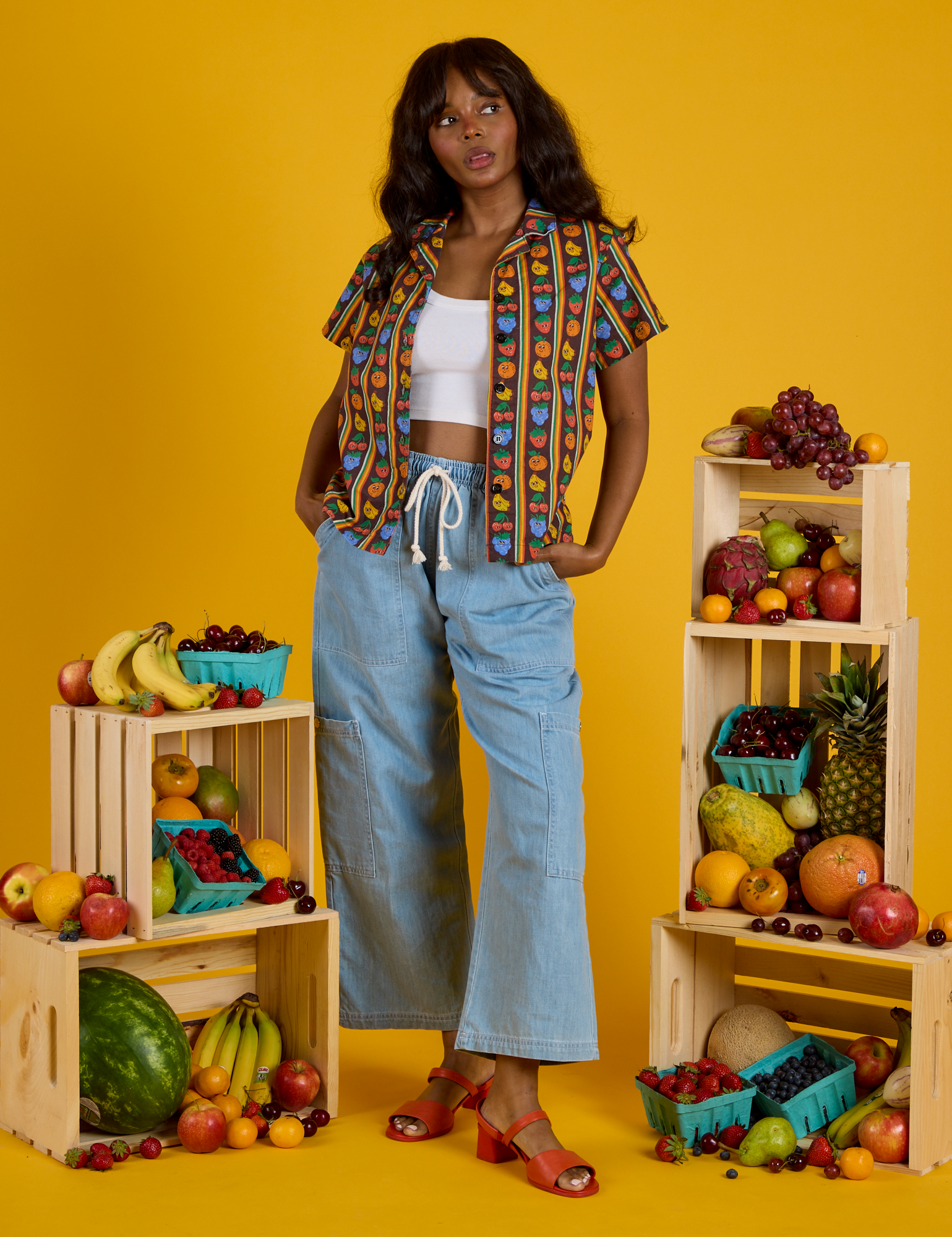 Fruit Fantasy Pantry Button-Up