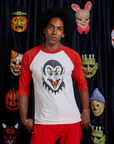 Jerrod is 6'3" and wearing M Raglan Tee in Dracula