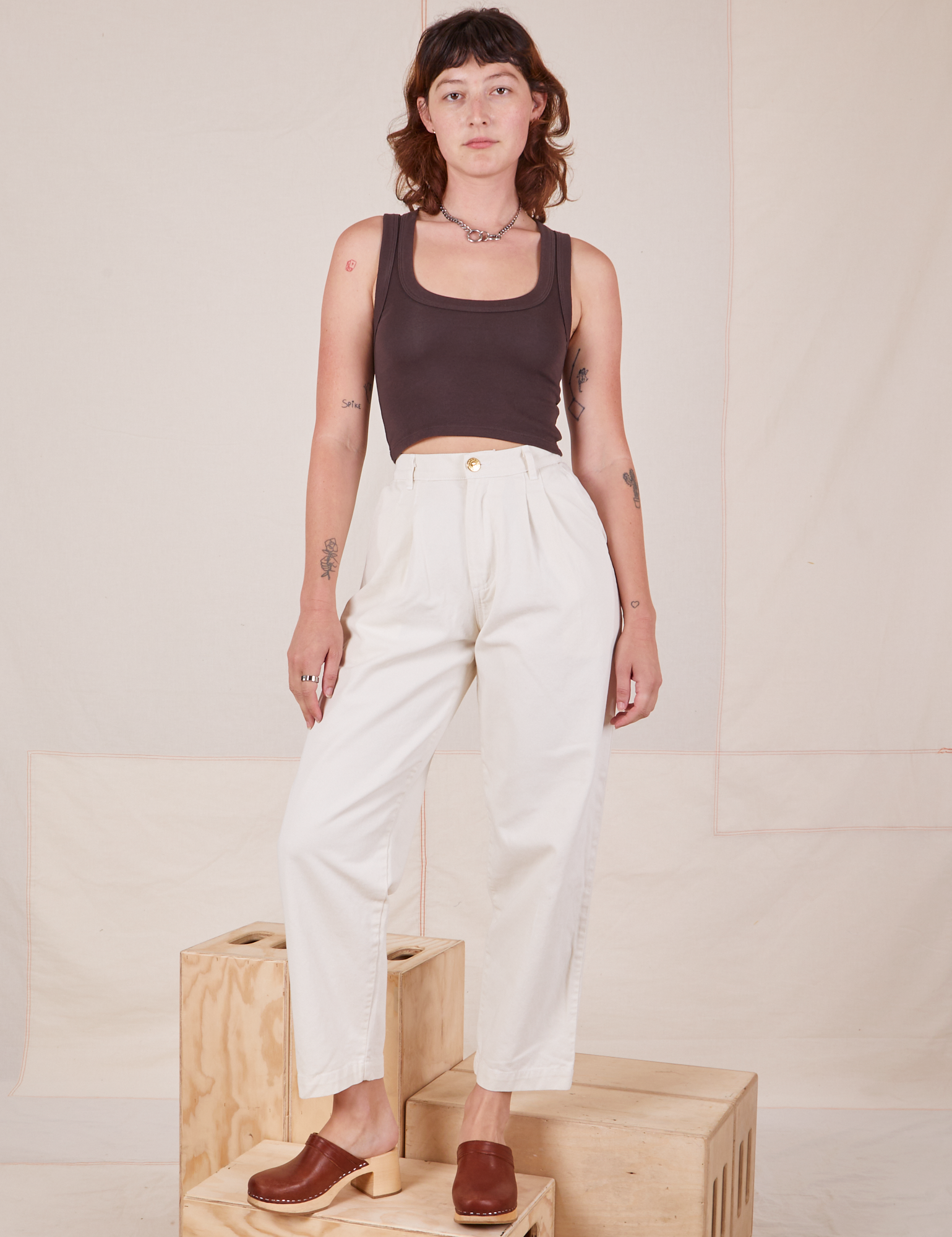 Heavyweight Trousers - Vintage Tee White