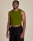 Muscle Tee in Summer Olive on Isaac