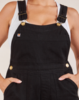 Original Overalls in Mono Black front close up on Tiara