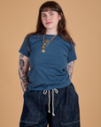 The Organic Vintage Tee - French Blue