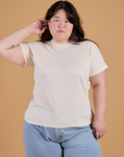 Organic Vintage Tee in Vintage Off White on Ashley