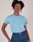 Cheyann is 5’11” and wearing XXS Organic Vintage Tee in Baby Tee