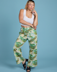 Printed Action Pants - Ocean & Sky