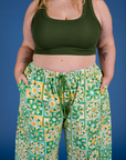 Drop Pocket Cargo Pants - Spring Quilt Print