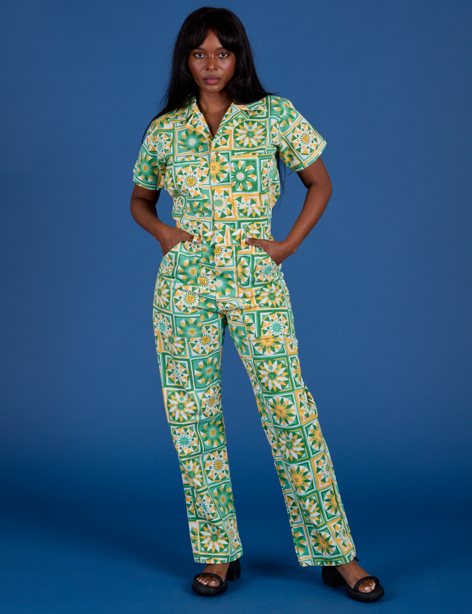 Spring Quilt Print Jumpsuit