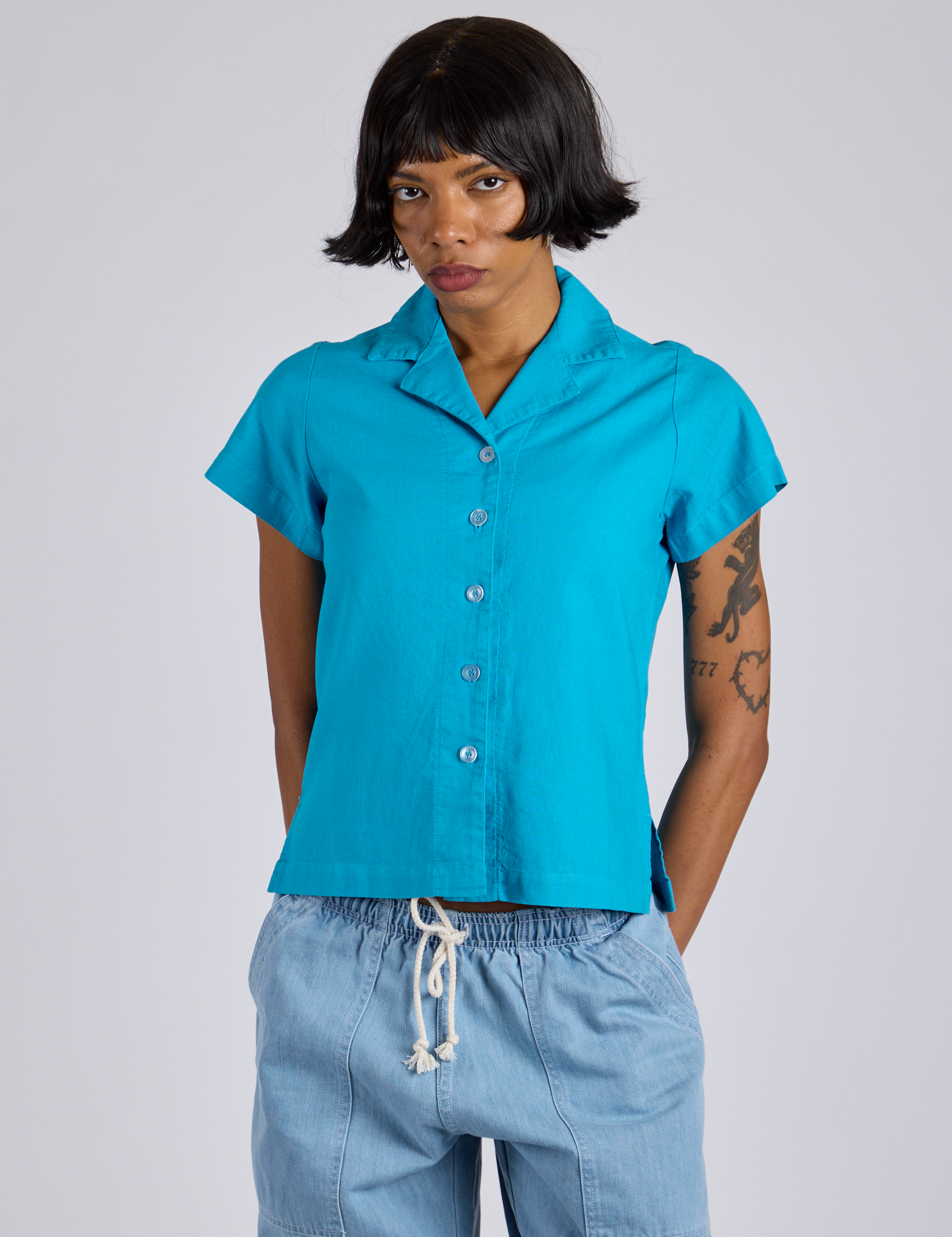 Pantry Button-Up - Hawaiian Blue