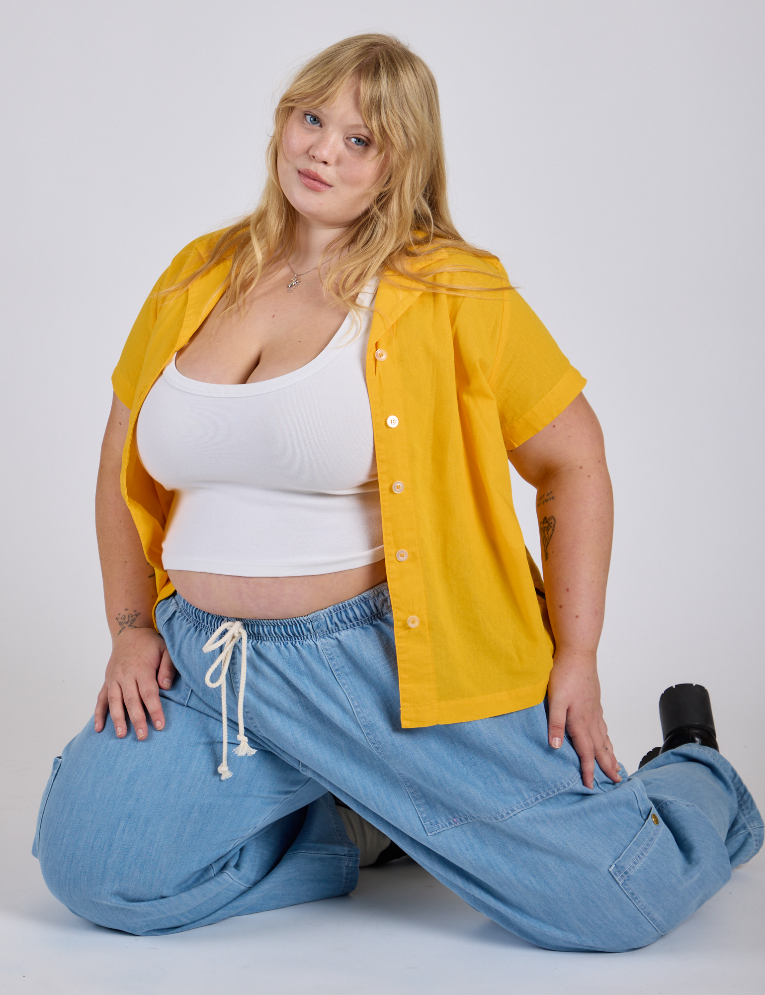 Pantry Button-Up - Sunshine Yellow