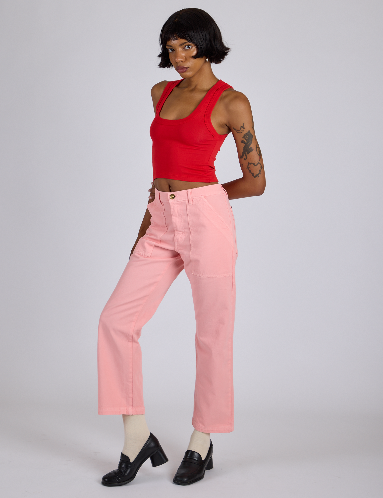 Work Pants - Baby Pink