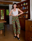 Alex is wearing Work Pants in Kitchen Collection and Cropped Tank in Vintage Tee White