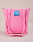 Over-Shoulder Zip Mini Tote in Bubblegum Pink