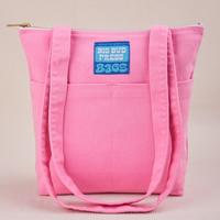 Over-Shoulder Zip Mini Tote in Bubblegum Pink