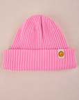 Ribbed Beanie in Bubblegum Pink