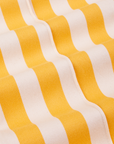 Western Pants in Ketchup/Mustard Stripes fabric close up - yellow and white close up