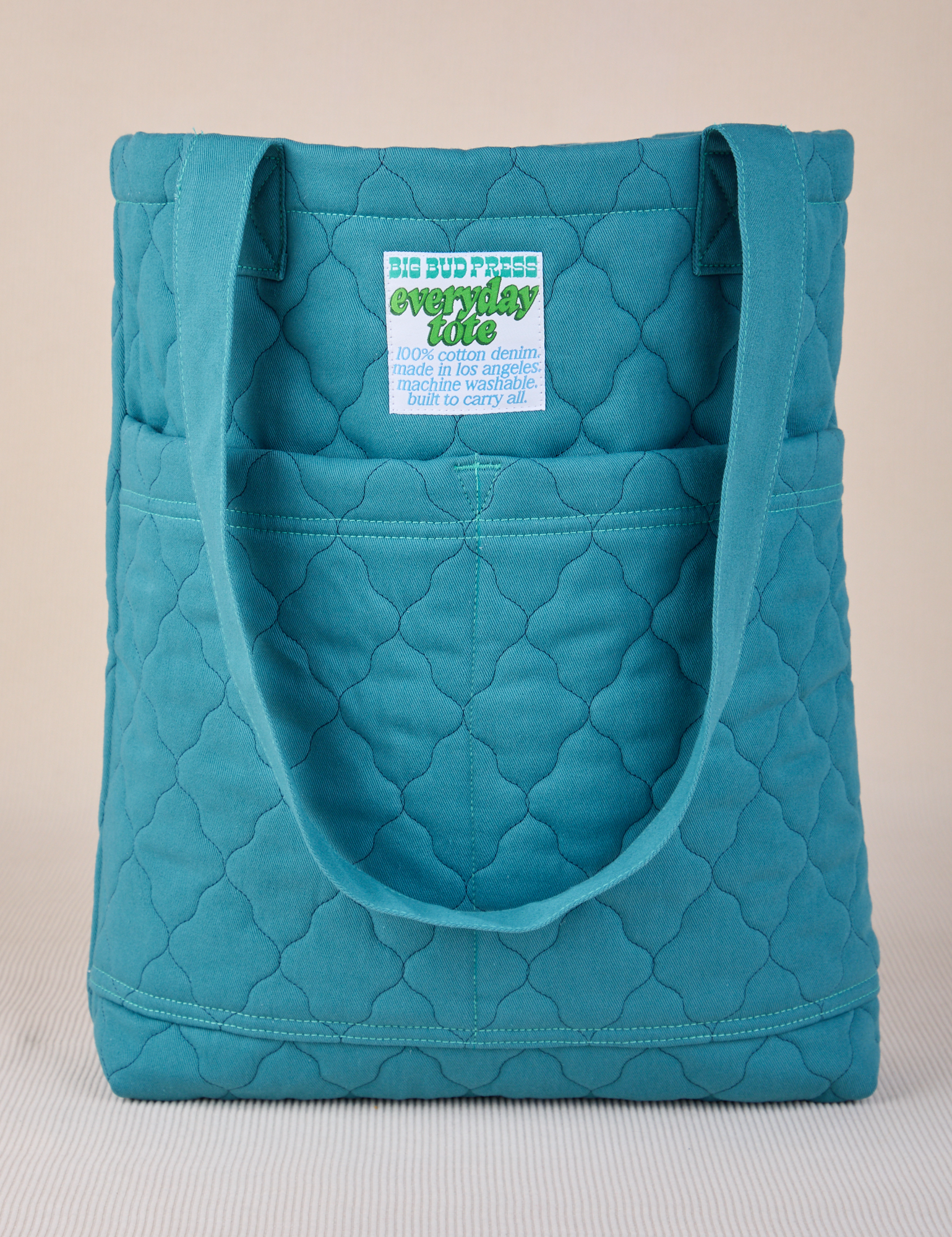 Quilted Everyday Tote in Marine Blue