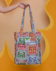 Butterfly Kaleidoscope Everyday Tote held by model