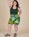Heavyweight Sweat Shorts - Green Magic Waters
