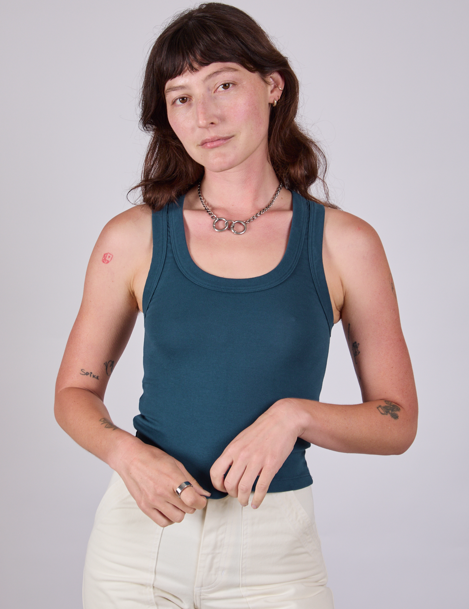 Tank Top in Lagoon on Alex