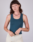 Tank Top in Lagoon on Alex