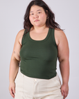 Tank Top in Swamp Green on Ashley