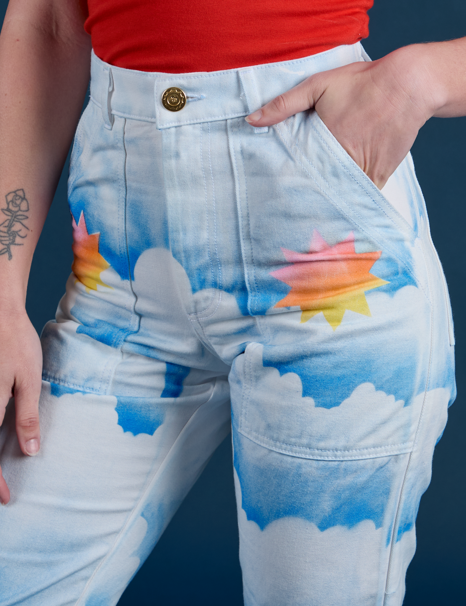 Work Pants - Sunny Cloud Airbrush