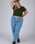 Cropped Baby Tee - Evergreen