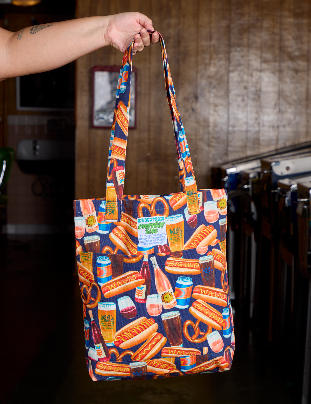 Hot Dogs &amp; Beer &amp; Wine &amp; Pretzels Printed Bags