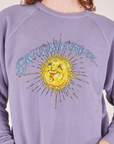 Bill Ogden's Sun Baby Crew in Faded Grape front close up on Alex