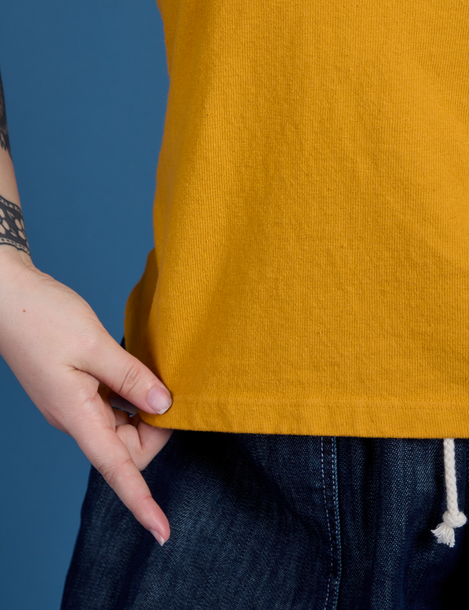 Painted Burly Tee - Mustard Yellow