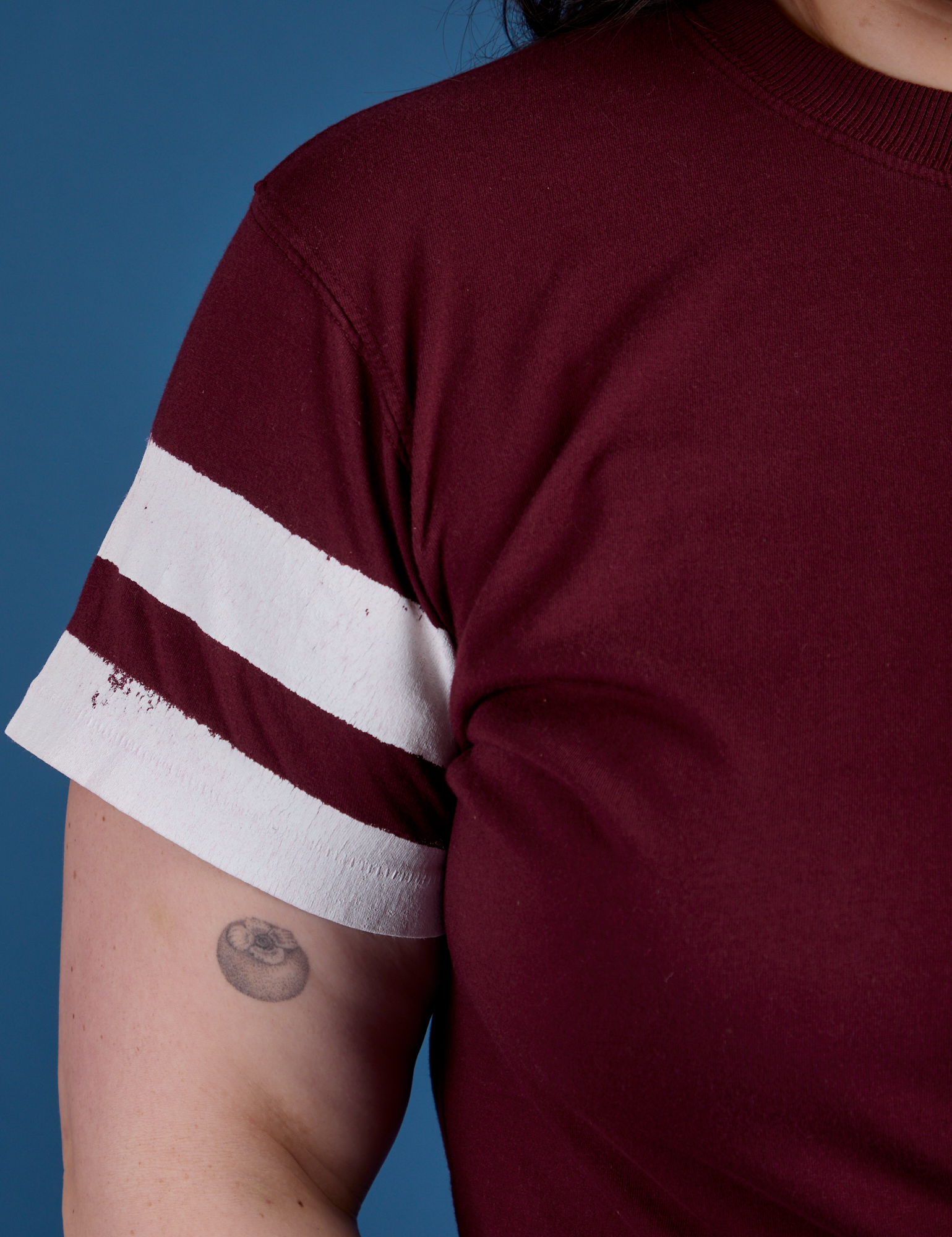 Painted Vintage Tee - Red Wine