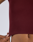 Cropped Baby Tee - Red Wine